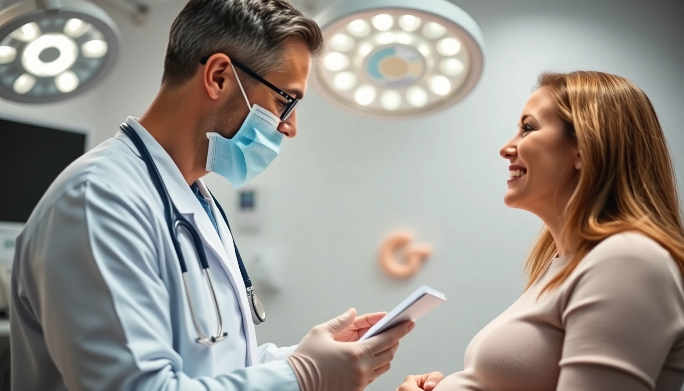Fecondazione assistita eterologa in a modern clinic showing a professional explaining embryo