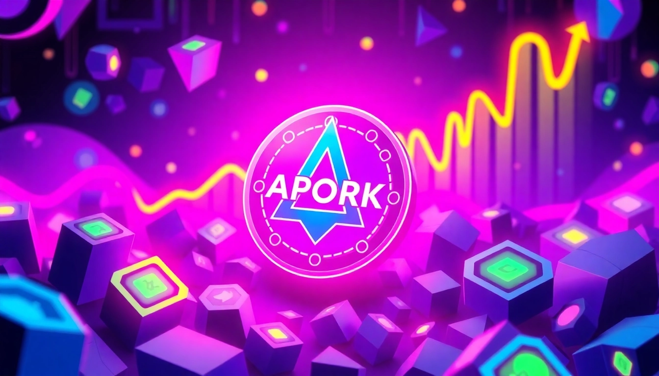 Visual representation of APORK Scarcity Model with blockchain tokens and scarcity indicators